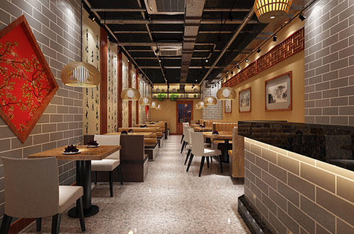 东英镇传统中式餐厅餐馆装修设计效果图